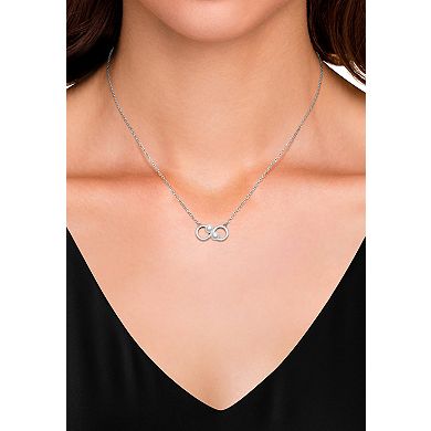 Sterling Silver Freshwater Cultured Pearl Infinity Necklace