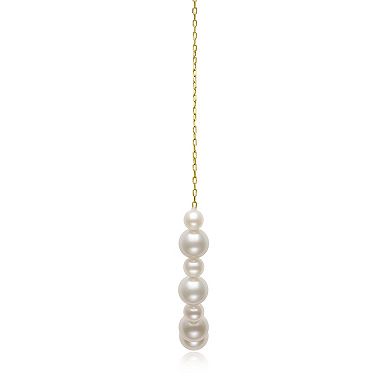 14k Gold Graduated Freshwater Cultured Pearl Strand Necklace
