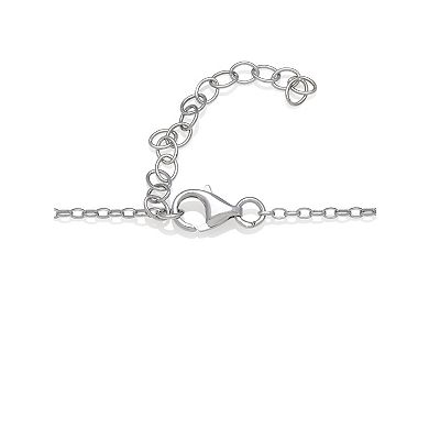 Sterling Silver Freshwater Cultured Pearl & Aquamarine Bead Necklace