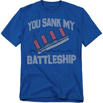 Big & Tall Original & Unrestored Sunken Battleship Graphic Tee