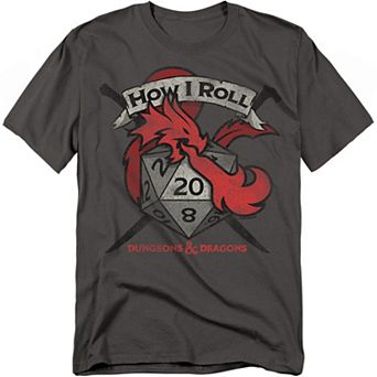 Big & Tall Original & Unrestored Dungeons And Dragons How I Roll Graphic Tee