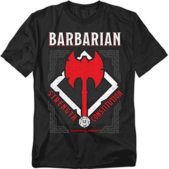 Big & Tall Original & Unrestored Dungeons And Dragons Barbarian Graphic Tee