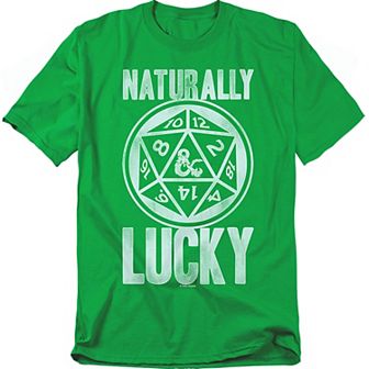 Big & Tall Original & Unrestored Dungeons And Dragons Natural Luck Graphic Tee