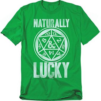 Big & Tall Original & Unrestored Dungeons And Dragons Natural Luck Graphic Tee