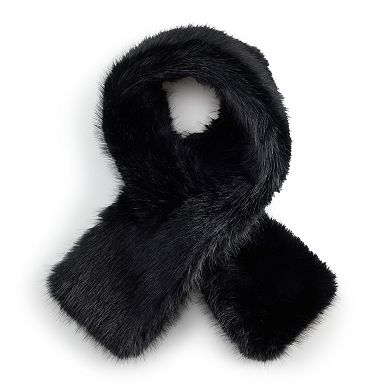 LC Lauren Conrad Long Pile Faux Fur Shawl