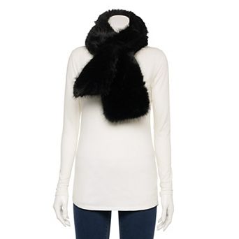 LC Lauren Conrad Long Pile Faux Fur Shawl