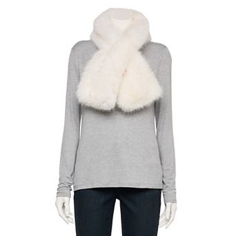 LC Lauren Conrad Long Pile Faux Fur Shawl