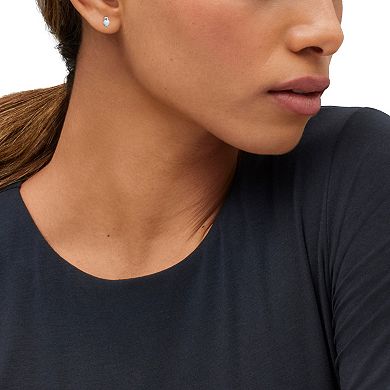 14k Gold Cubic Zirconia & Simulated Opal Earrings