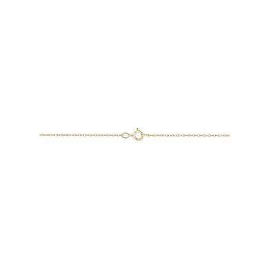10k Gold Round Lab-Created Lab Ruby & Diamond Accent Pendant Necklace