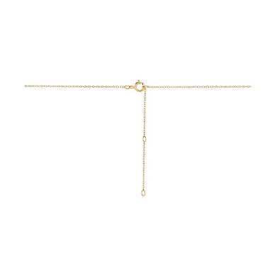 14k Gold Over Sterling Silver 1/10 Carat T.W. Diamond Mama Necklace