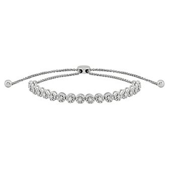 Sterling Silver 1/10 Carat T.W. Diamond Bolo Bracelet