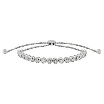 Sterling Silver 1/10 Carat T.W. Diamond Bolo Bracelet
