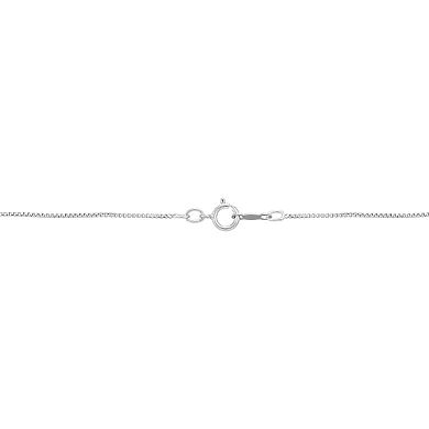 Sterling Silver Round Locklet Laser Tree of Birds Pendant Necklace