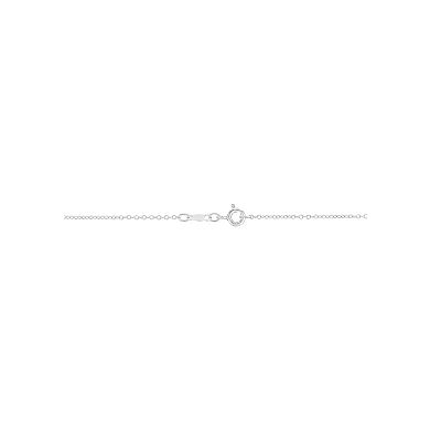 Sterling Silver Garnet & Lab-Created White Sapphire Linear Pendant Necklace