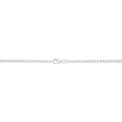 Sterling Silver Cubic Zirconium & Black Spinel Cross Pendant Necklace