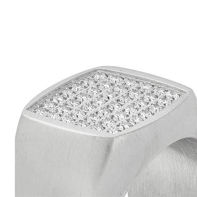 Stainless Steel Cubic Zirconium Men's Ring