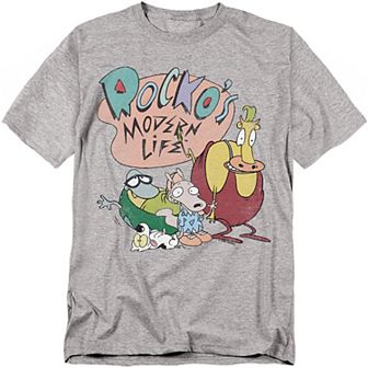 Big & Tall Original & Unrestored Nickelodeon Rocko's Modern Life Logo Group Graphic Tee