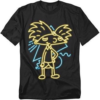 Big & Tall Original & Unrestored Nickelodeon Hey Arnold Neon Graphic Tee