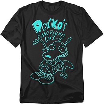 Big & Tall Original & Unrestored Nickelodeon Rocko's Modern Life Neon Graphic Tee