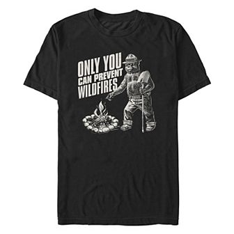 Big & Tall Smokey Bear Only You Can Prevent Wildfires Graphic Tee