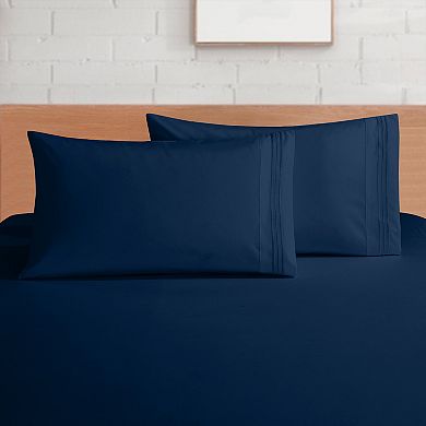 Elegant Comfort Extra deep 18-24 Inch Pocket 3 Line Embroidery, 4-Piece Sheet Set.