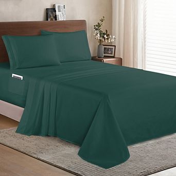 Elegant Comfort Extra deep 18-24 Inch Pocket 3 Line Embroidery, 4 pc Sheet Set.