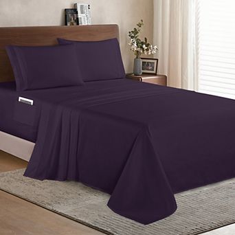 Elegant Comfort Extra deep 18-24 Inch Pocket 3 Line Embroidery, 4 pc Sheet Set.