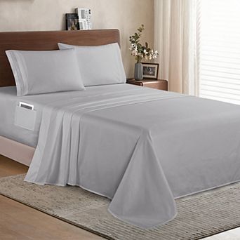 Elegant Comfort Extra deep 18-24 Inch Pocket 3 Line Embroidery, 4 pc Sheet Set.