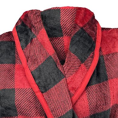 Elegant Comfort Men Shawl Collar Velvet Fleece Long Bathrobe