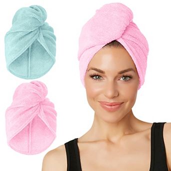 Turbie Twist Extra Long Microfiber Hair Towel Wrap - 2 Pack
