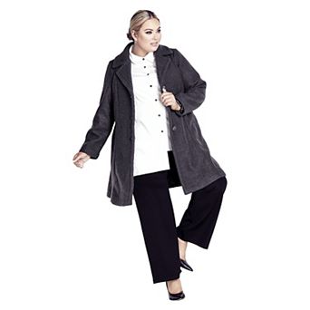 Avenue Women's Plus Size Boucle Coat
