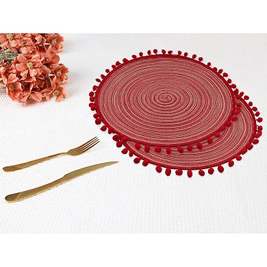 Placemats Set of 6 Polyester Placemats for Kitchen Dining Table Decor Table Placemats