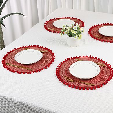 Placemats Set of 6 Polyester Placemats for Kitchen Dining Table Decor Table Placemats