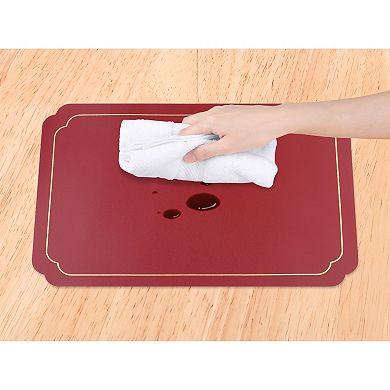 Placemats Set of 6 Leather Placemats for Kitchen Dining Table Decor Table Placemats 18"x12"