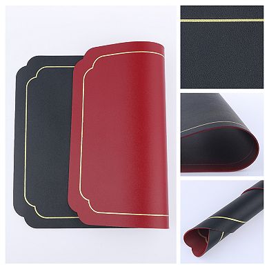 Placemats Set of 6 Leather Placemats for Kitchen Dining Table Decor Table Placemats 18"x12"