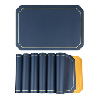 Placemats Set of 6 Leather Placemats for Kitchen Dining Table Decor Table Placemats 18"x12"