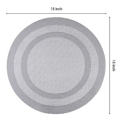 Set of 6 Round Placemats for Kitchen Dining Table Decor Washable Heat Resistant Table Placemats