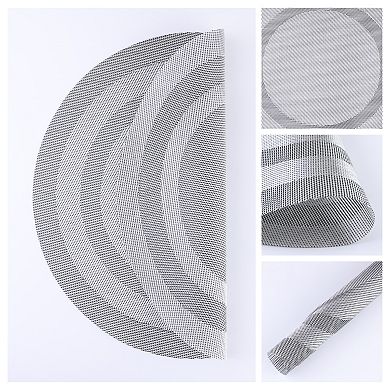 Set of 6 Round Placemats for Kitchen Dining Table Decor Washable Heat Resistant Table Placemats