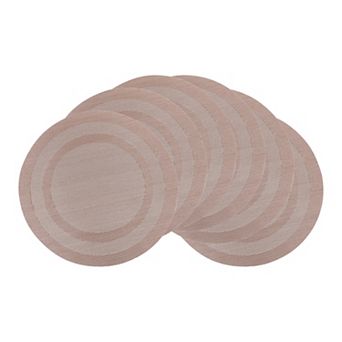 Set of 6 Round Placemats for Kitchen Dining Table Decor Washable Heat Resistant Table Placemats