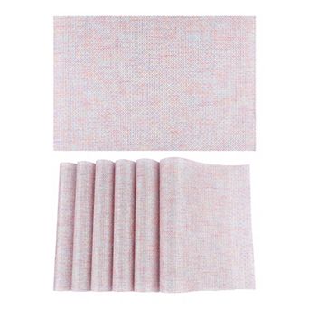 Placemats Set of 6 Placemats for Dining Table Decor Indoor Outdoor Kitchen Table Mat, 18*12in