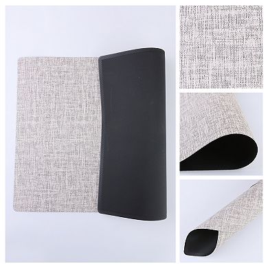 Placemats Set of 6 PU Placemats for Kitchen Dining Table Decor Washable Table Placemats, 18*12in