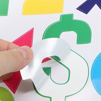 Letters Numbers Kit 4 Inch, 8 Sheet Self-Adhesive Alphabet Stickers Larger Number Sticker