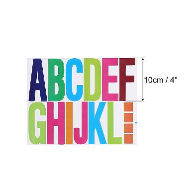 Letters Numbers Kit 4 Inch, 8 Sheet Self-Adhesive Alphabet Stickers Larger Number Sticker