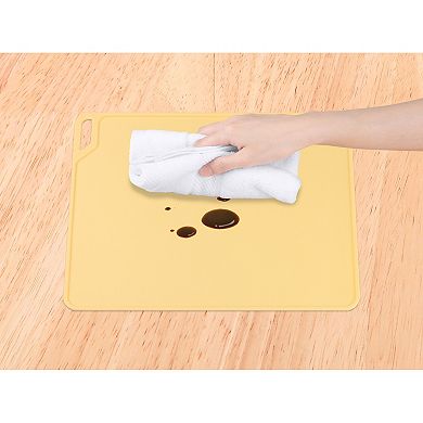 Placemat Set of 6 Silicone Placemats for Kitchen Dining Table Decor, Washable Table Placemats