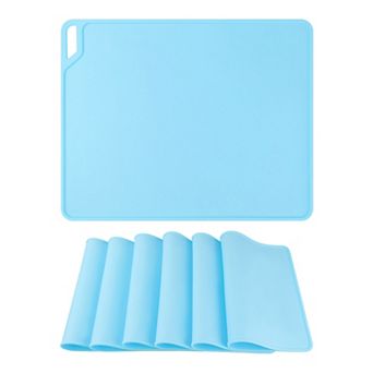 Placemat Set of 6 Silicone Placemats for Kitchen Dining Table Decor, Washable Table Placemats