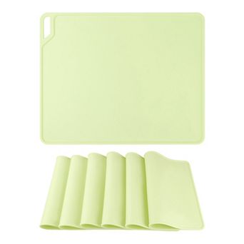 Placemat Set of 6 Silicone Placemats for Kitchen Dining Table Decor, Washable Table Placemats