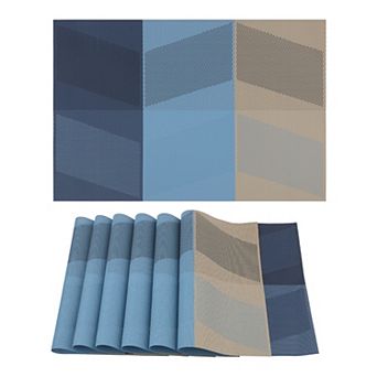 Set of 6 Placemats for Kitchen Dining Table Decor Heat-resistant Table Placemats 18"x12"