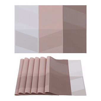 Set of 6 Placemats for Kitchen Dining Table Decor Heat-resistant Table Placemats 18"x12"