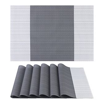 Placemats Set of 6 Easy Clean Placemats for Kitchen Dining Table Decor Table Placemats 18"x12"