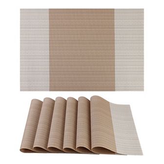 Placemats Set of 6 Easy Clean Placemats for Kitchen Dining Table Decor Table Placemats 18"x12"